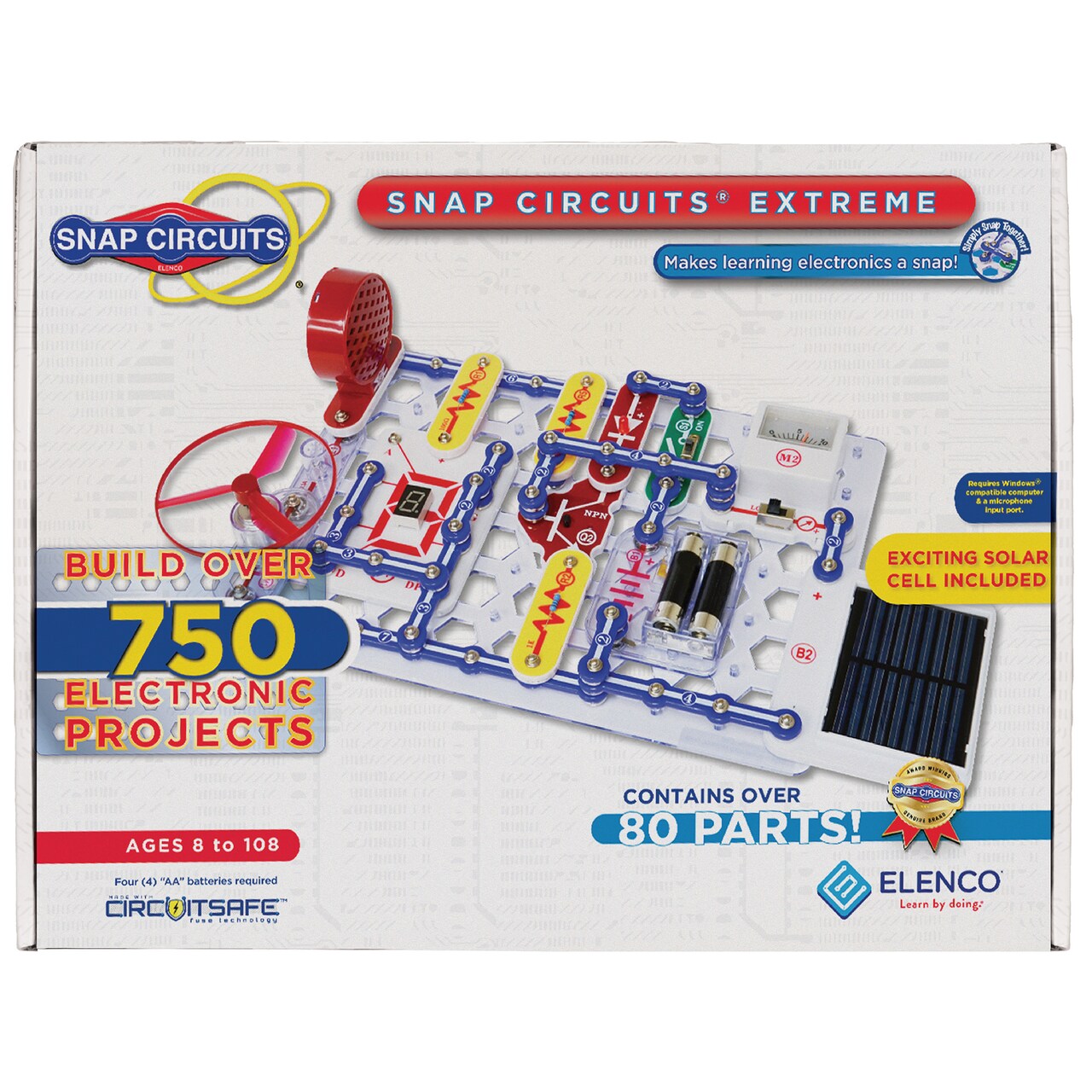 Snap Circuits Extreme SC-750 Electronics Exploration Kit Over 750 Projects Full Color Project Manual 80+ Snap Circuits Parts STEM Educational Toy For Kids 8+